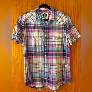 Express Short-Sleeve Western Style Button Down.